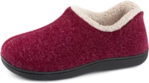ULTRAIDEAS Women's Indoor Loafer House Slippers with Memory Foam, Ladies Warm Closed Back House Shoes with Non-Slip Outdoor Rubber Sole