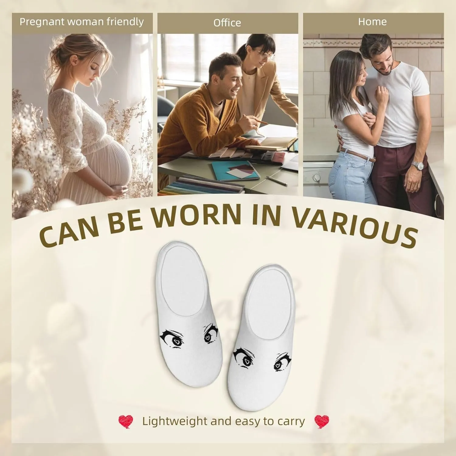 Unisex Warm Slippers Non-Slip Winter Fluffy Slippers Slip-On Plush Slippers Bedroom Slippers House Shoes For Men Women