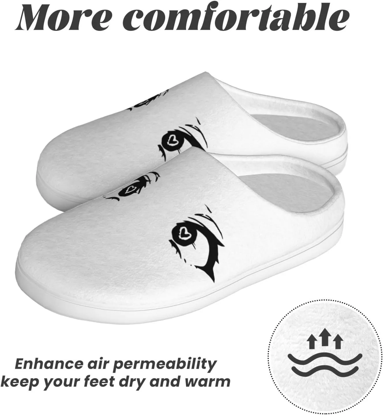 Unisex Warm Slippers Non-Slip Winter Fluffy Slippers Slip-On Plush Slippers Bedroom Slippers House Shoes For Men Women