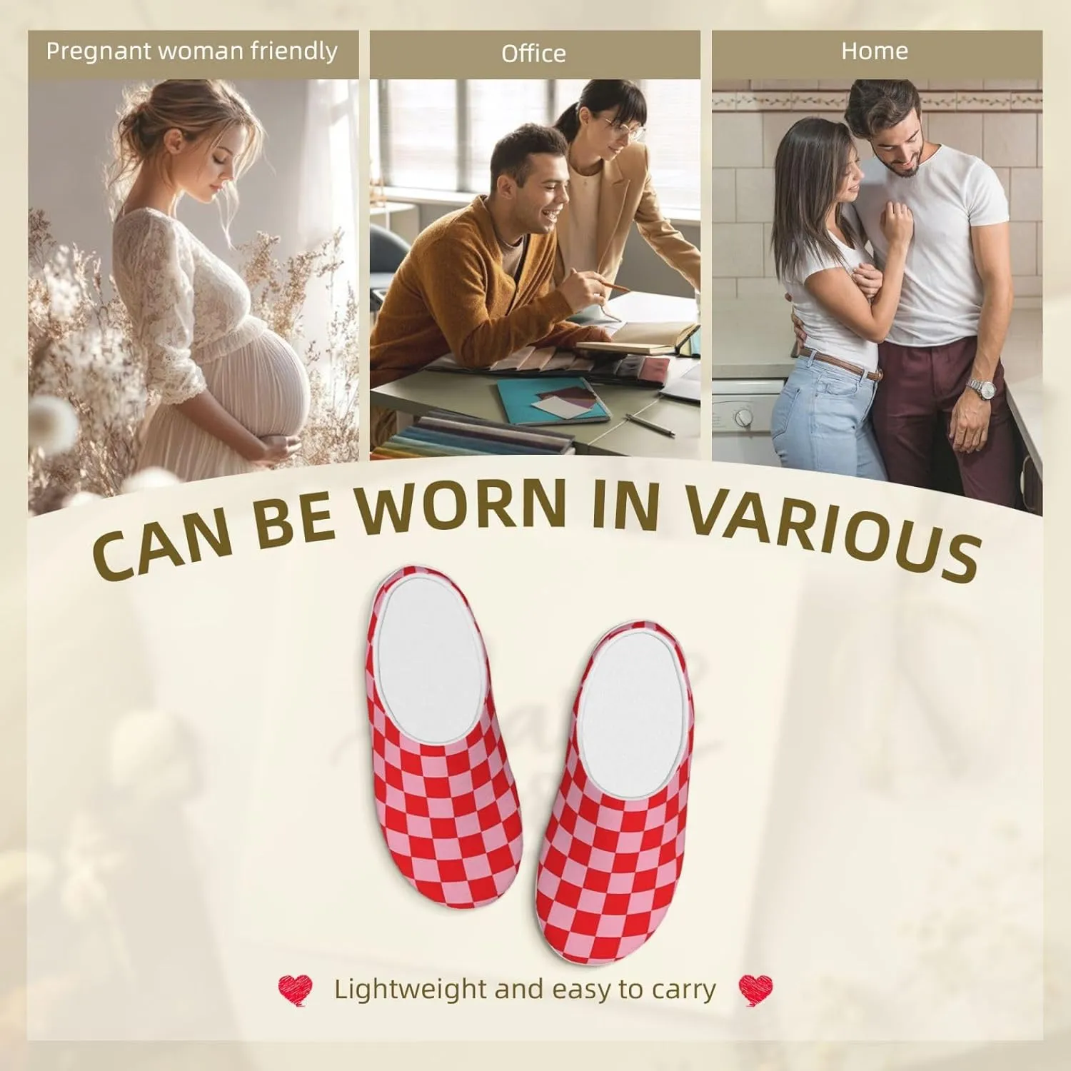 Unisex Warm Slippers Non-Slip Winter Fluffy Slippers Slip-On Plush Slippers Bedroom Slippers House Shoes For Men Women