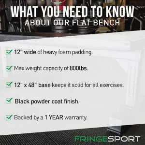 Utility Flat Bench/Bench Press & Other Weight Training Workouts