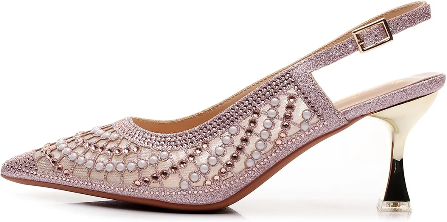 VenusCelia Women's Charming Lady Slingback Pump Shoe