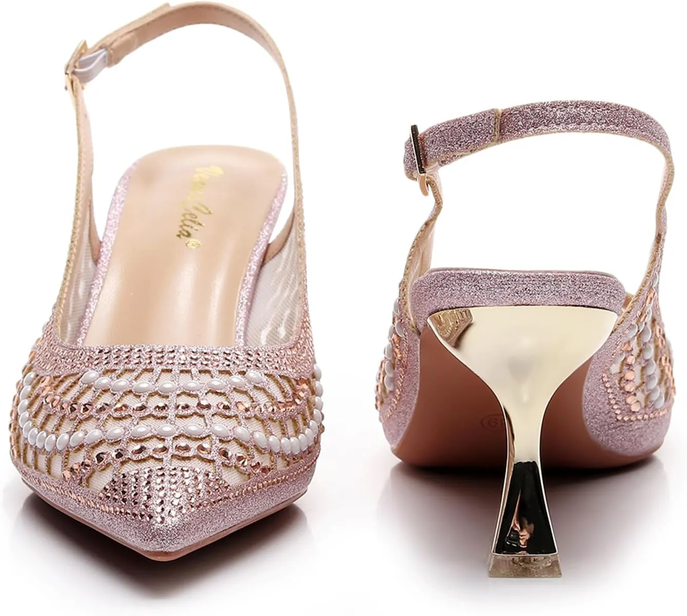 VenusCelia Women's Charming Lady Slingback Pump Shoe