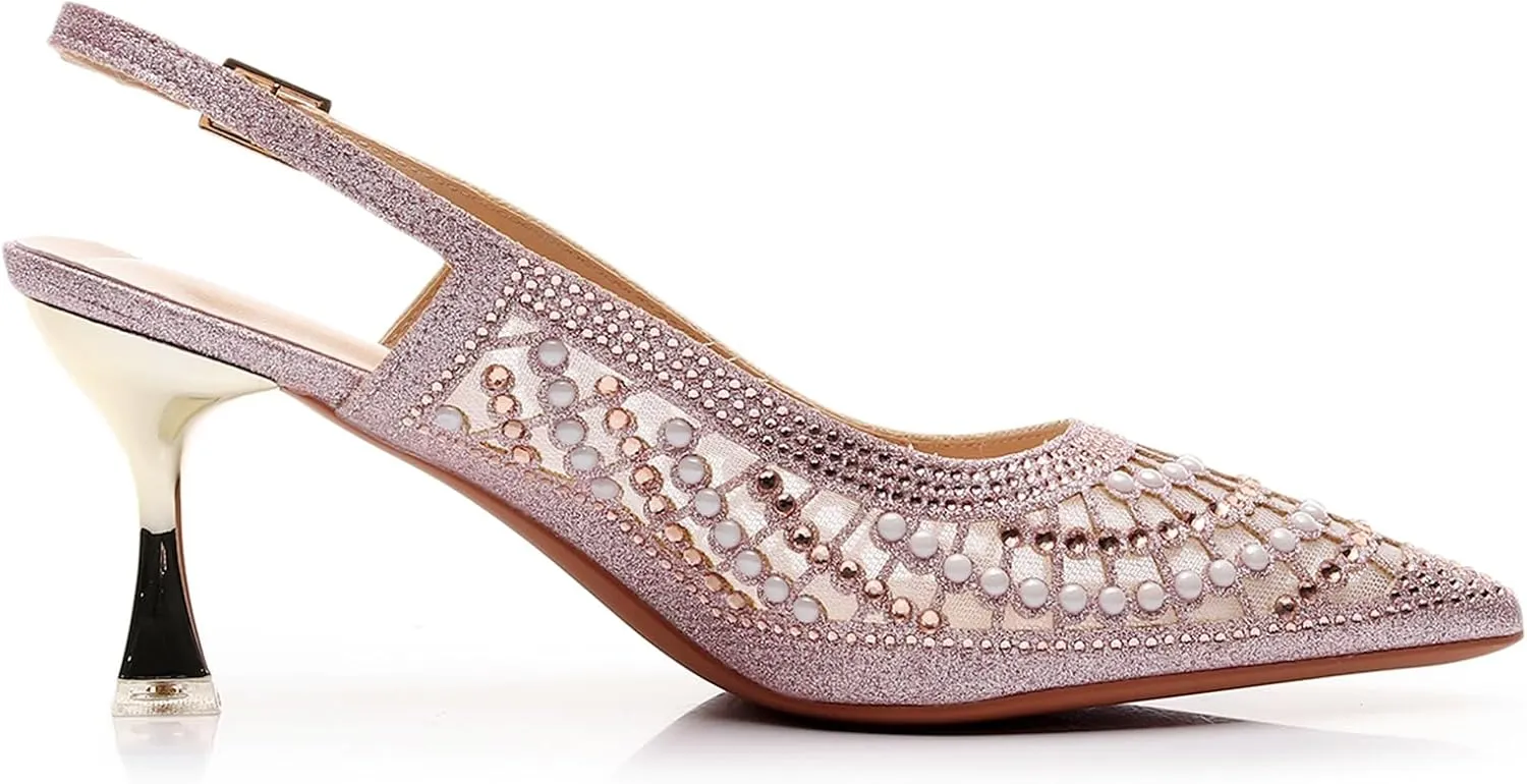 VenusCelia Women's Charming Lady Slingback Pump Shoe