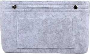 Vercord Felt Purse Tote Organizer Insert Divider Inside Handbag for Women Medium Light Grey