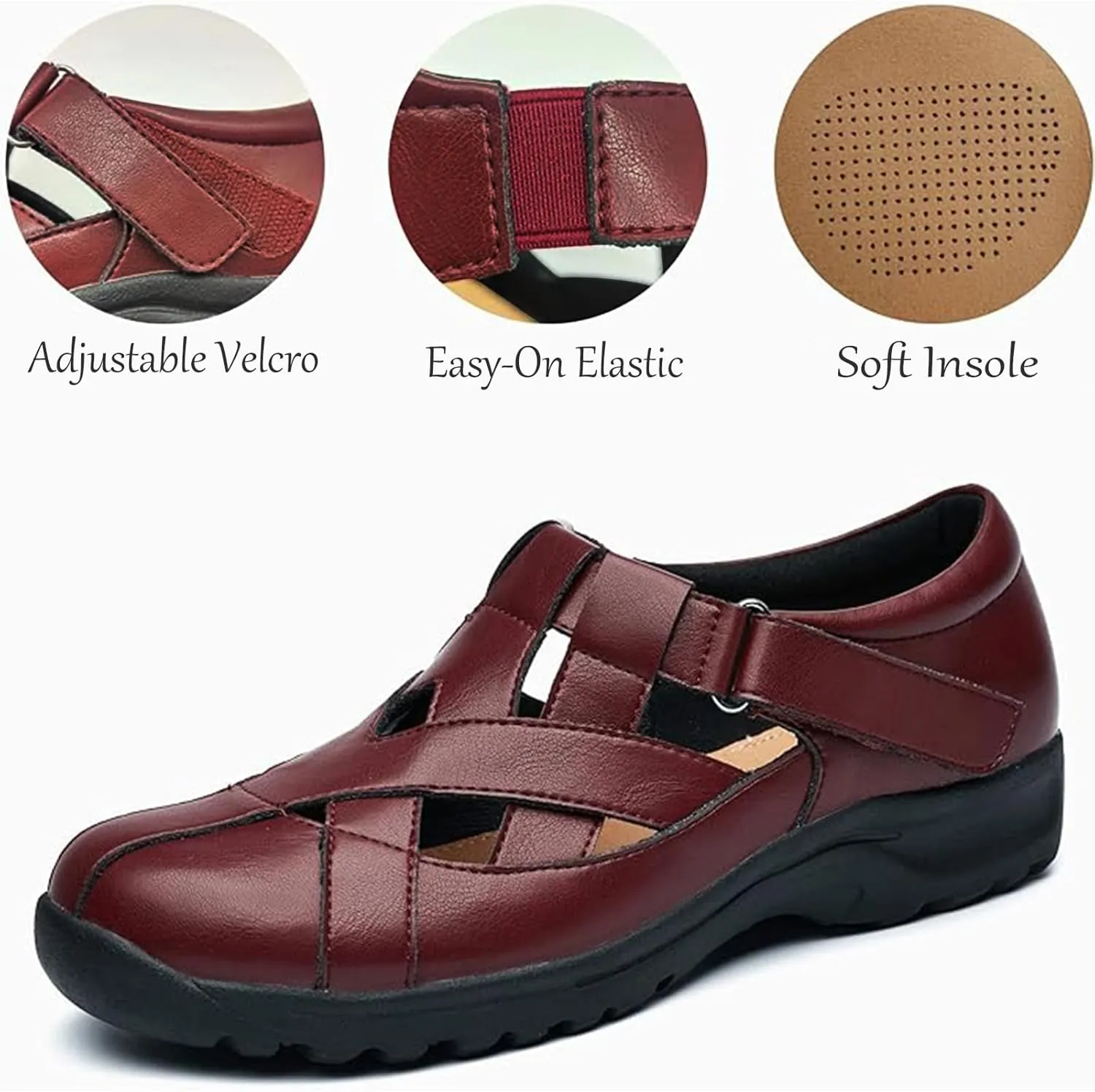 VERDASCO Womens Wide Shoes Casual Loafers Comfort Flats Sandals Classic Dressy Shoes