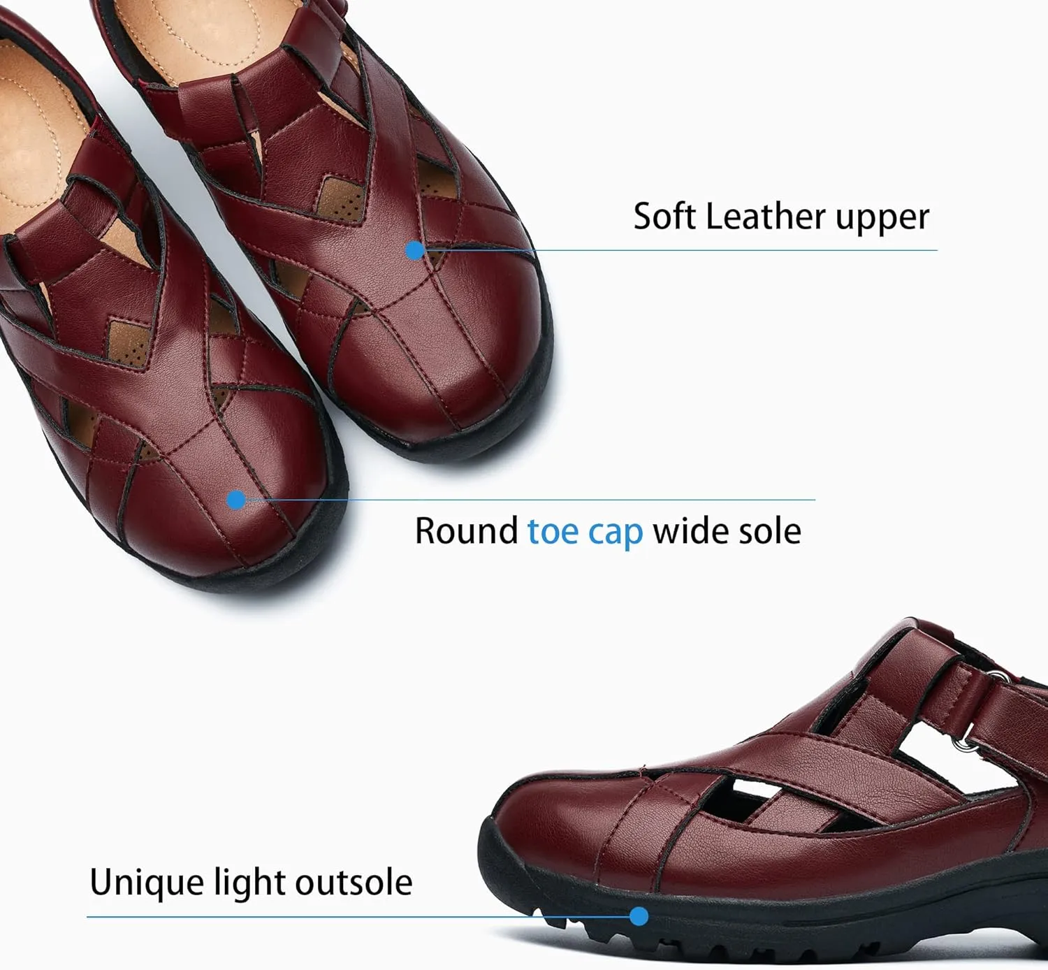 VERDASCO Womens Wide Shoes Casual Loafers Comfort Flats Sandals Classic Dressy Shoes