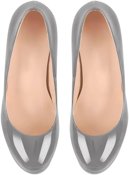 VERISSON Fashionable Slip-on High Heeled Platform Pumps Stiletto Court Shoes for Wedding Dress