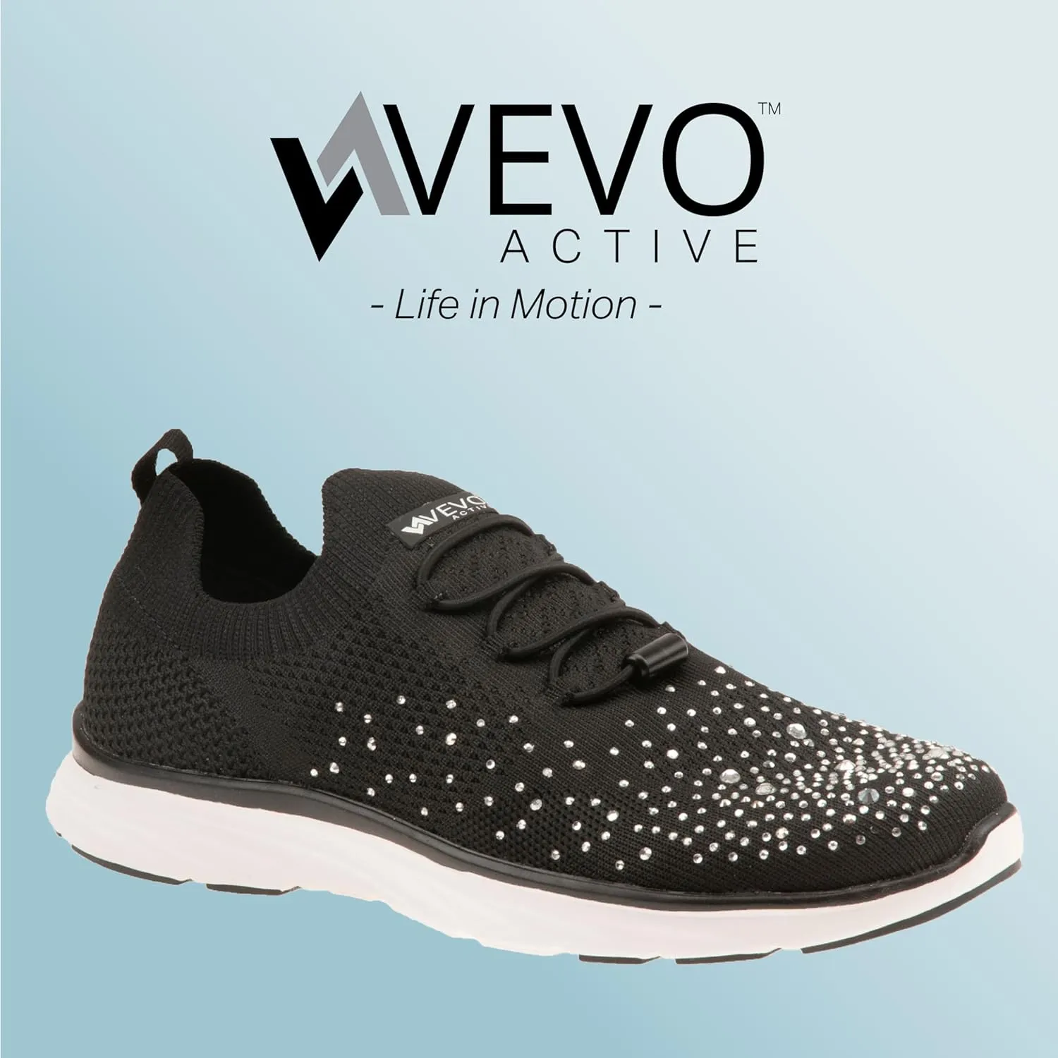 Vevo Active Women's Steffi Rhinestone Embellished Slip-On Sneaker