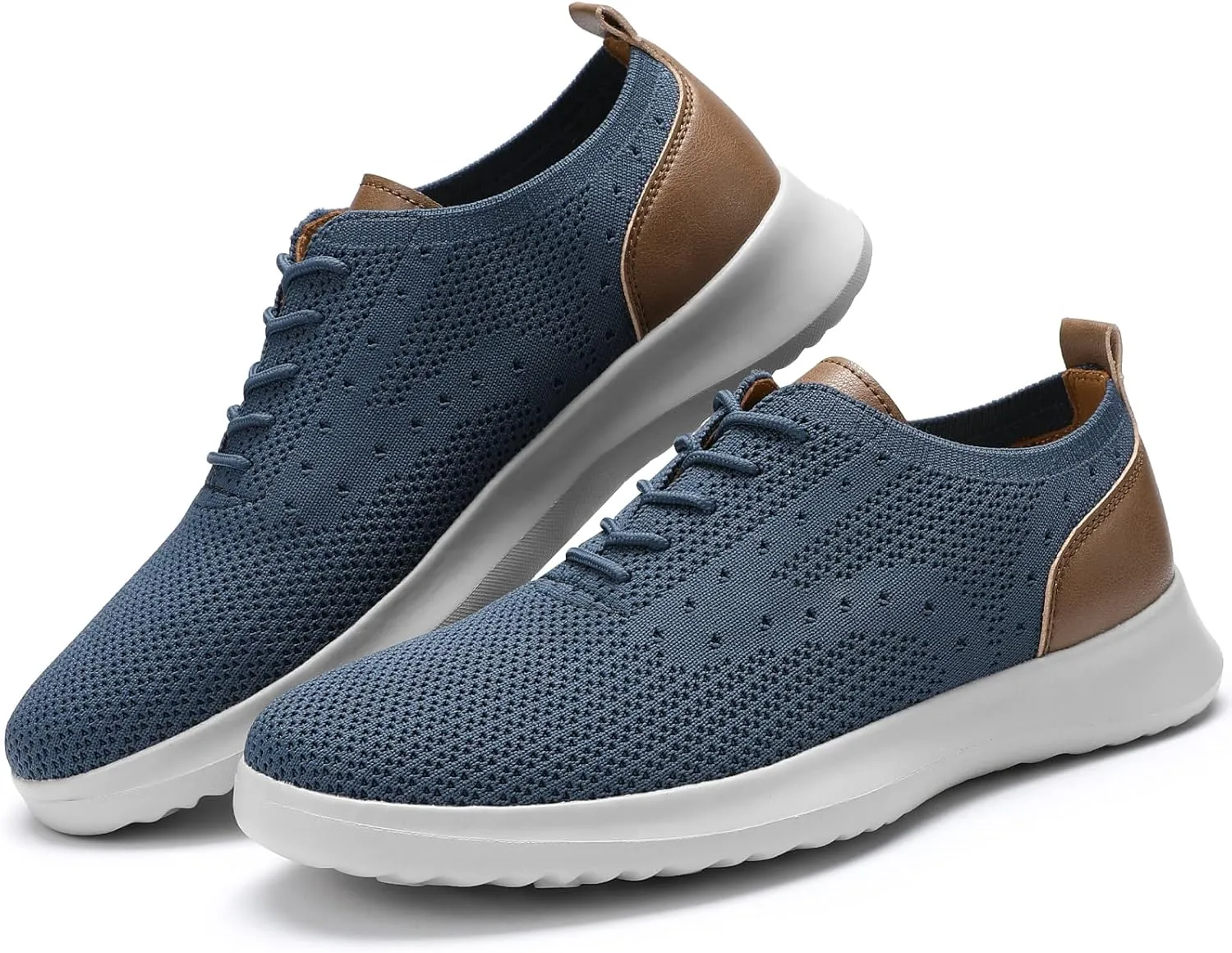 VILOCY Men's Casual Dress Oxfords Shoes Knit Lightweight Breathable Fashion Sneaker