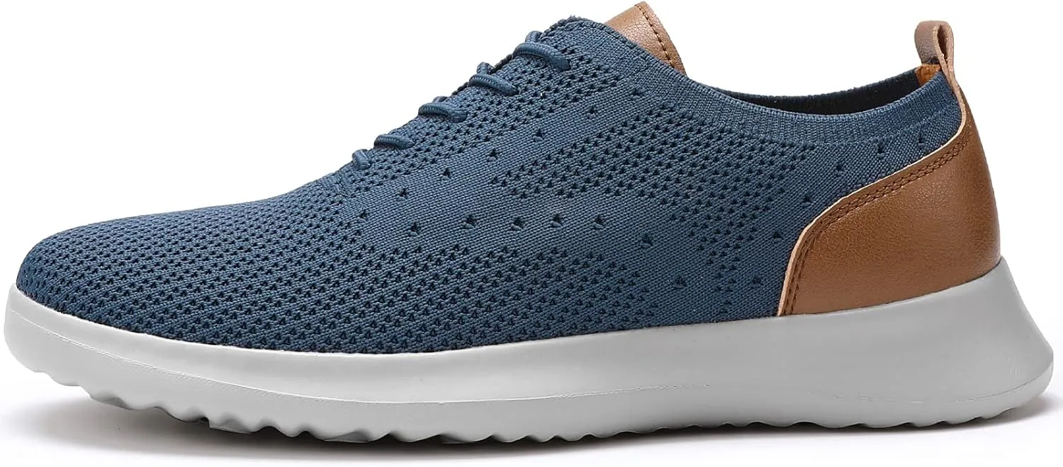 VILOCY Men's Casual Dress Oxfords Shoes Knit Lightweight Breathable Fashion Sneaker