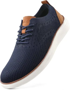 VILOCY Men's Casual Dress Sneakers Oxfords Business Mesh Breathable Walking Shoes Tennis Comfortable