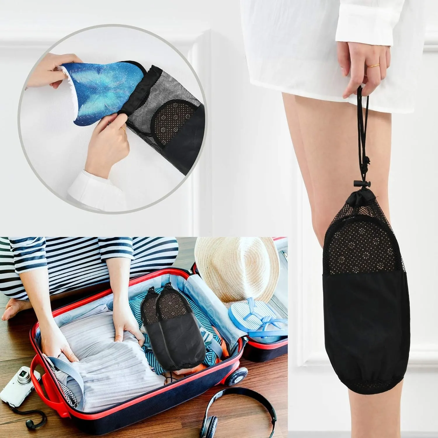 visesunny Cozy Fuzzy Plush Fleece Slippers for Women Men Blue Butterfly Magic Galaxy Soft Memory Foam Ladies House Shoes Warm Bedroom Flat Shoe Indoor Outdoor