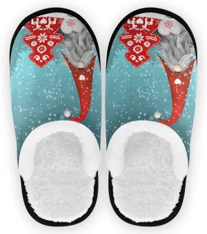 visesunny Slippers for Women Mens Stylish Foral Winter Warm Memory Foam Cotton Home Slippers Soft Plush Fleece Slip on House Slippers for Girls Indoor Outdoor Shoes