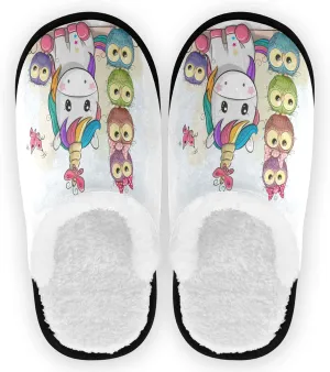 visesunny Slippers for Women Mens Stylish Foral Winter Warm Memory Foam Cotton Home Slippers Soft Plush Fleece Slip on House Slippers Unisex Indoor Outdoor Shoes
