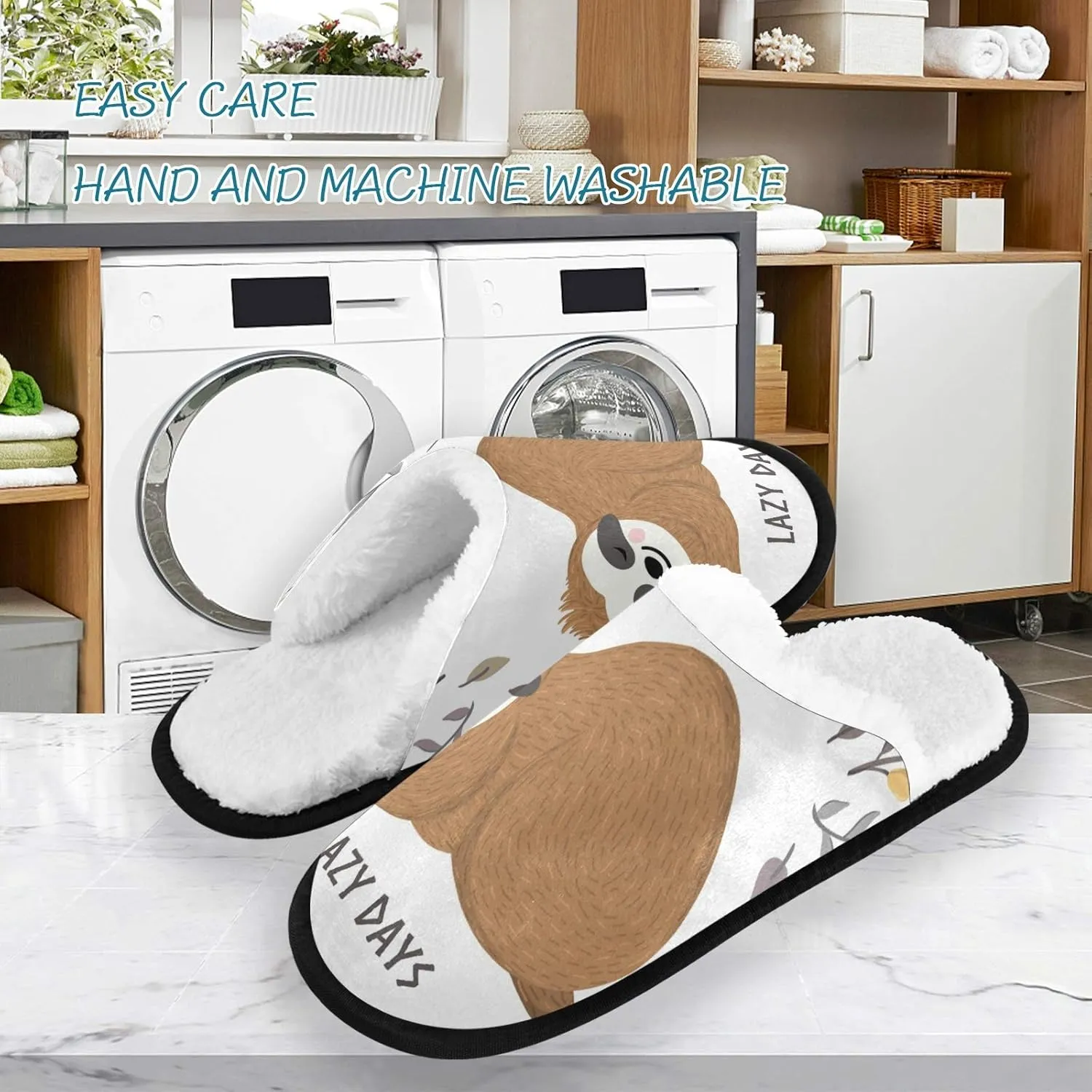 visesunny Women's Cozy Fuzzy Plush Fleece Slippers Soft Memory Foam Ladies House Shoes Warm Bedroom Flat Shoes Unisex Indoor Outdoor