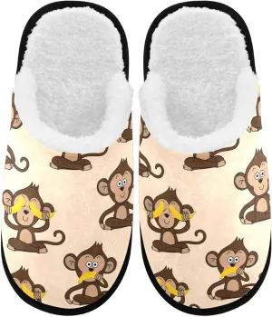 visesunny Women's Cozy Fuzzy Plush Fleece Slippers Soft Memory Foam Ladies House Shoes Warm Bedroom Flat Shoes Unisex Indoor Outdoor