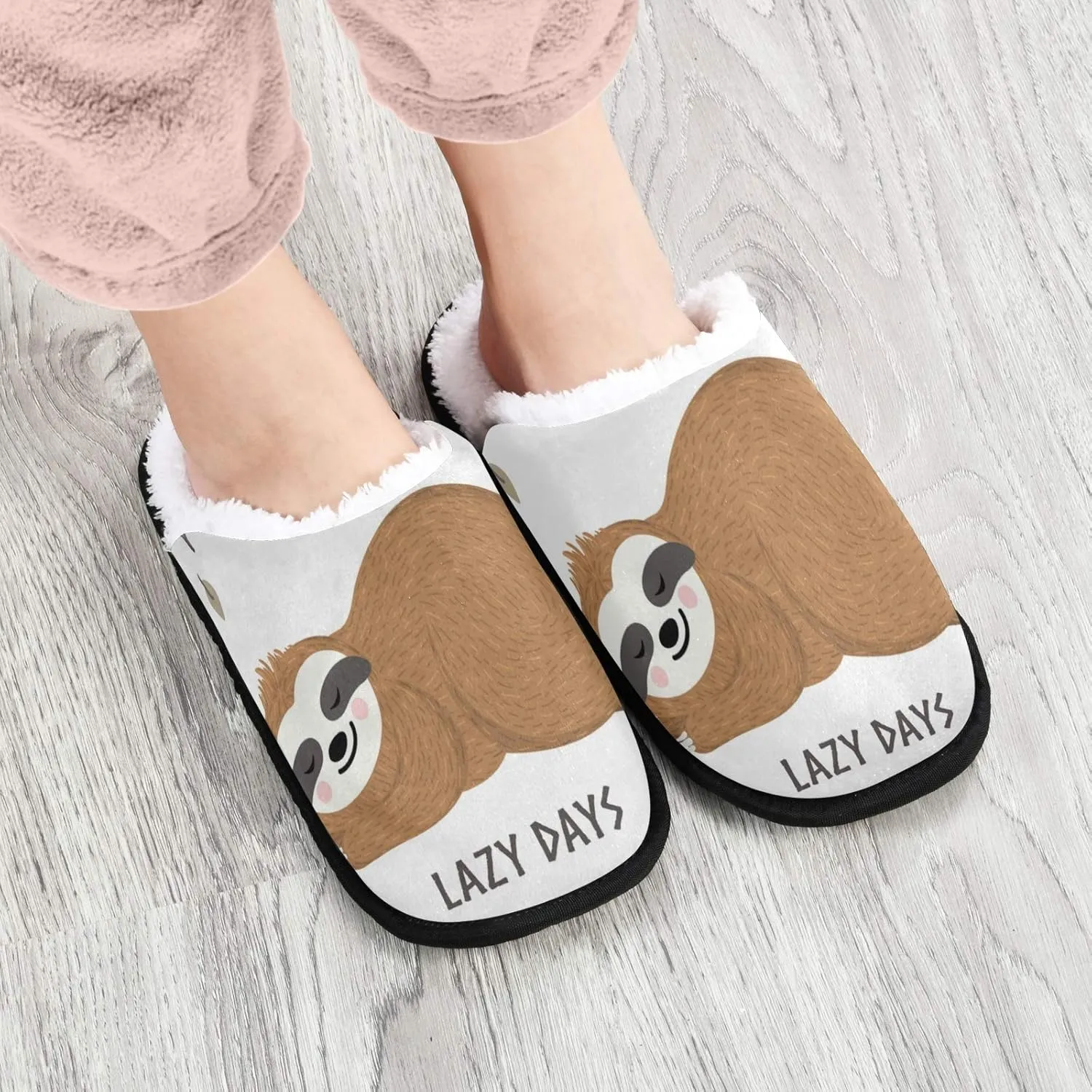 visesunny Women's Cozy Fuzzy Plush Fleece Slippers Soft Memory Foam Ladies House Shoes Warm Bedroom Flat Shoes Unisex Indoor Outdoor