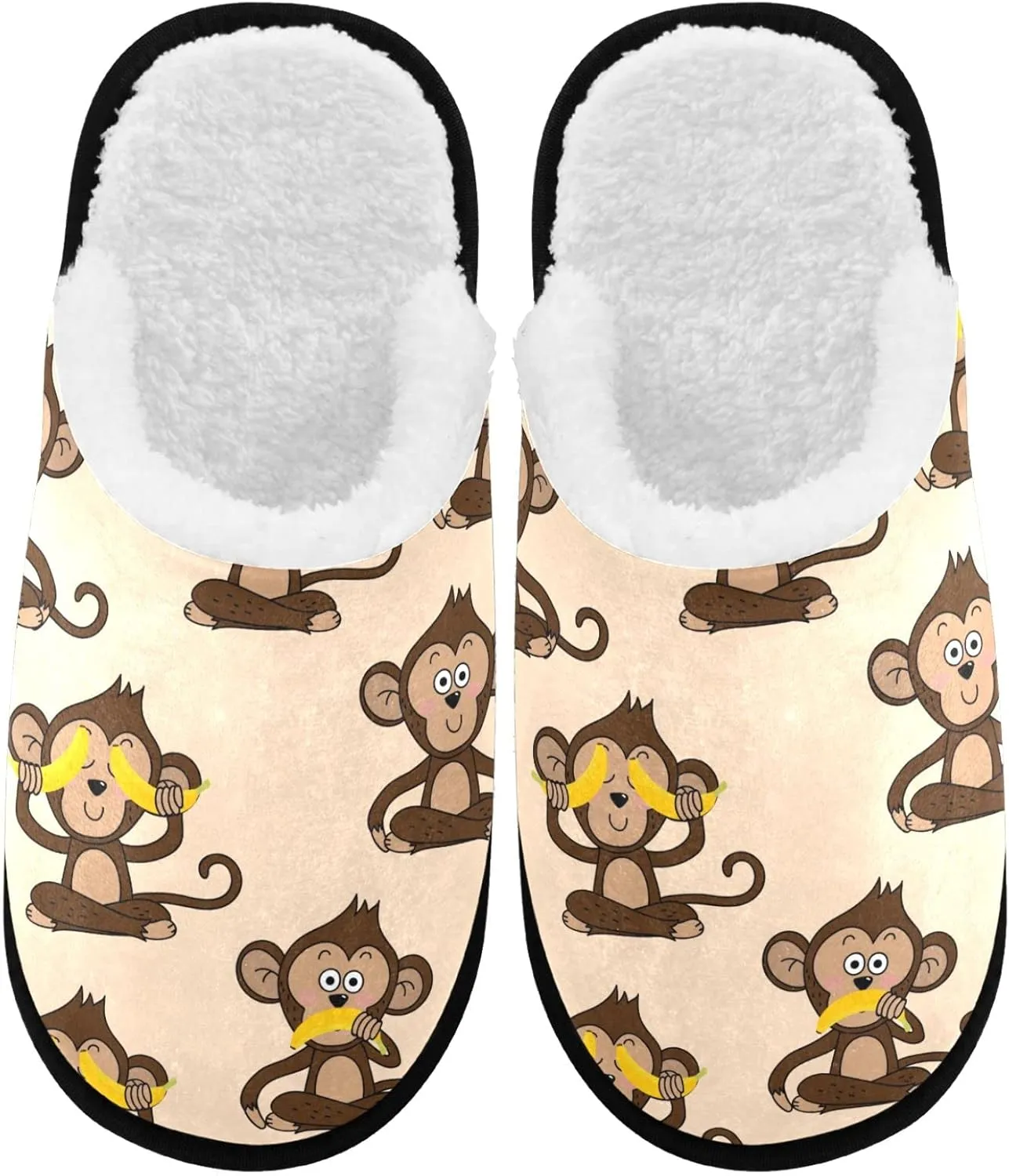 visesunny Women's Cozy Fuzzy Plush Fleece Slippers Soft Memory Foam Ladies House Shoes Warm Bedroom Flat Shoes Unisex Indoor Outdoor