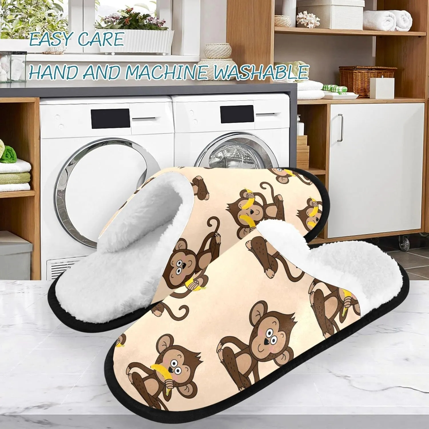 visesunny Women's Cozy Fuzzy Plush Fleece Slippers Soft Memory Foam Ladies House Shoes Warm Bedroom Flat Shoes Unisex Indoor Outdoor