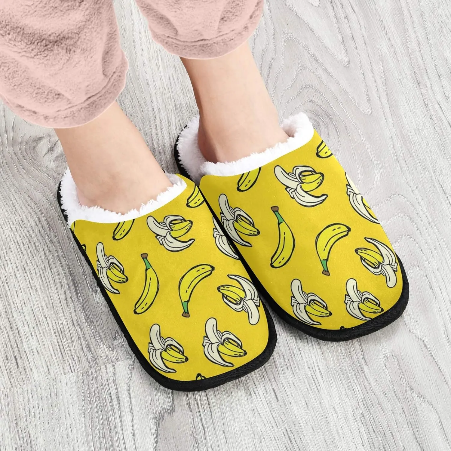 visesunny Women's Cozy Fuzzy Plush Fleece Slippers Soft Memory Foam Ladies House Shoes Warm Bedroom Flat Shoes Unisex Indoor Outdoor