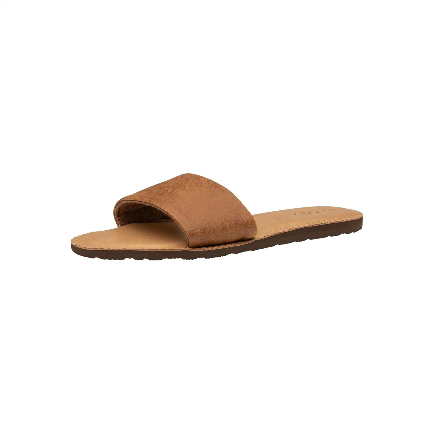 Volcom Women's Simple Synthetic Leather Strap Slide Sandal