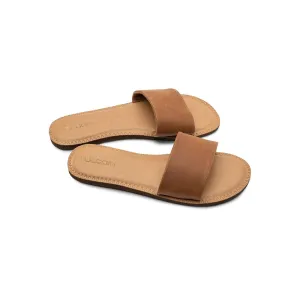 Volcom Women's Simple Synthetic Leather Strap Slide Sandal
