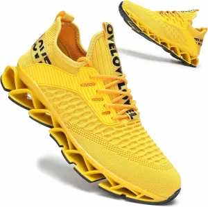 Vooncosir Men's Fashion Sneakers Breathable Mesh Running Shoes Blade Non Slip Soft Sole Casual Athletic Walking Shoes