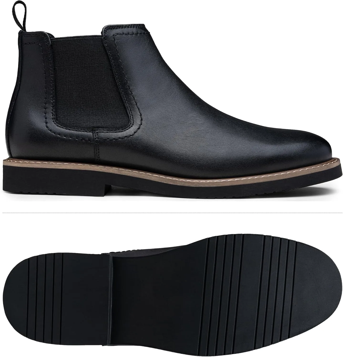 Vostey Chelsea Boots Men Casual Dress Boots Black Ankle Classic Slip on Boots for Men