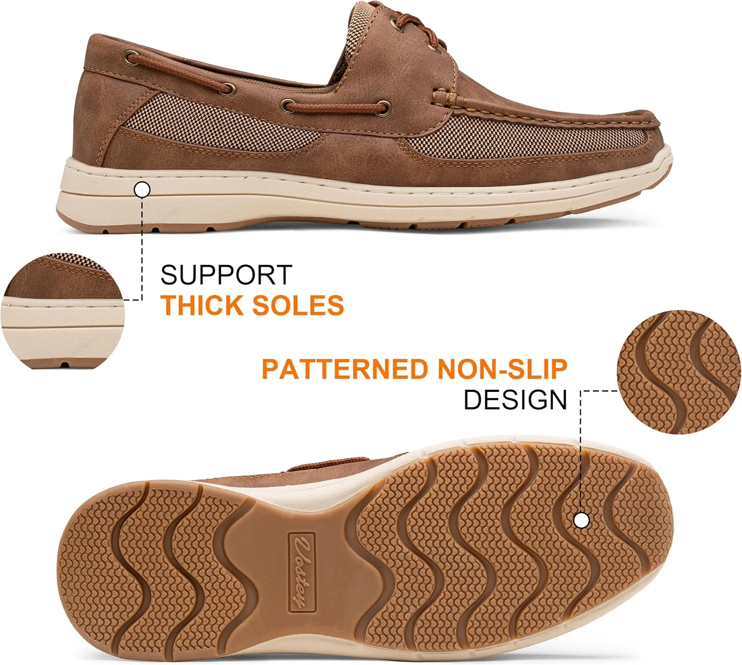 Vostey Men's Boat Shoes Slip On Stylish Casual Loafers Deck Shoes for Men