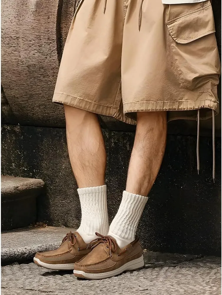 Vostey Men's Boat Shoes Slip On Stylish Casual Loafers Deck Shoes for Men