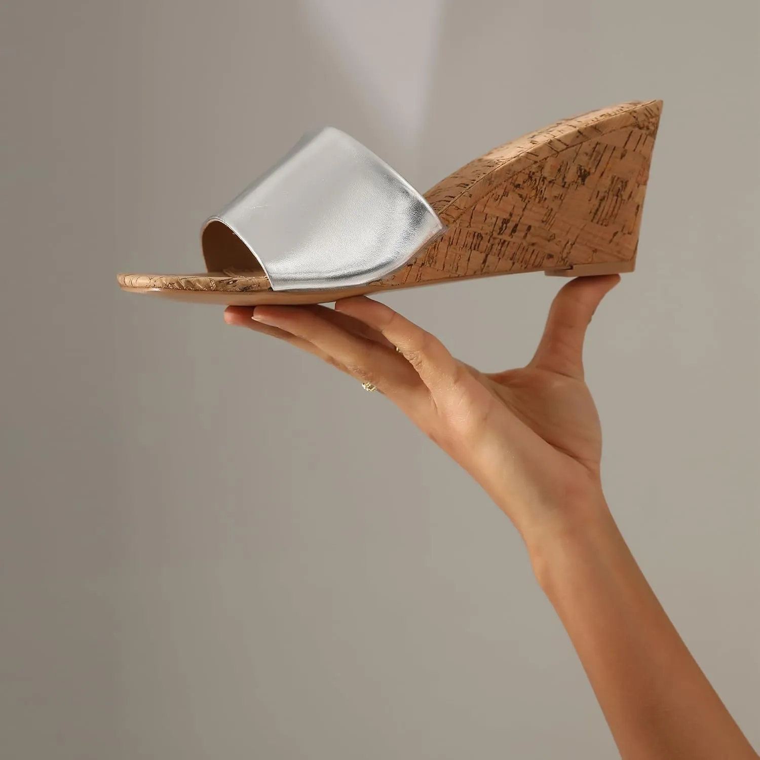 Wedge Sandals for Women Open Toe Wedge Heels for Women Square Toe Wedge Mules