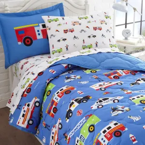 Wildkin Full Bed in a Bag – 7-Piece Microfiber Bedding Set with Comforter, Pillowcase & Sheets - Heroes