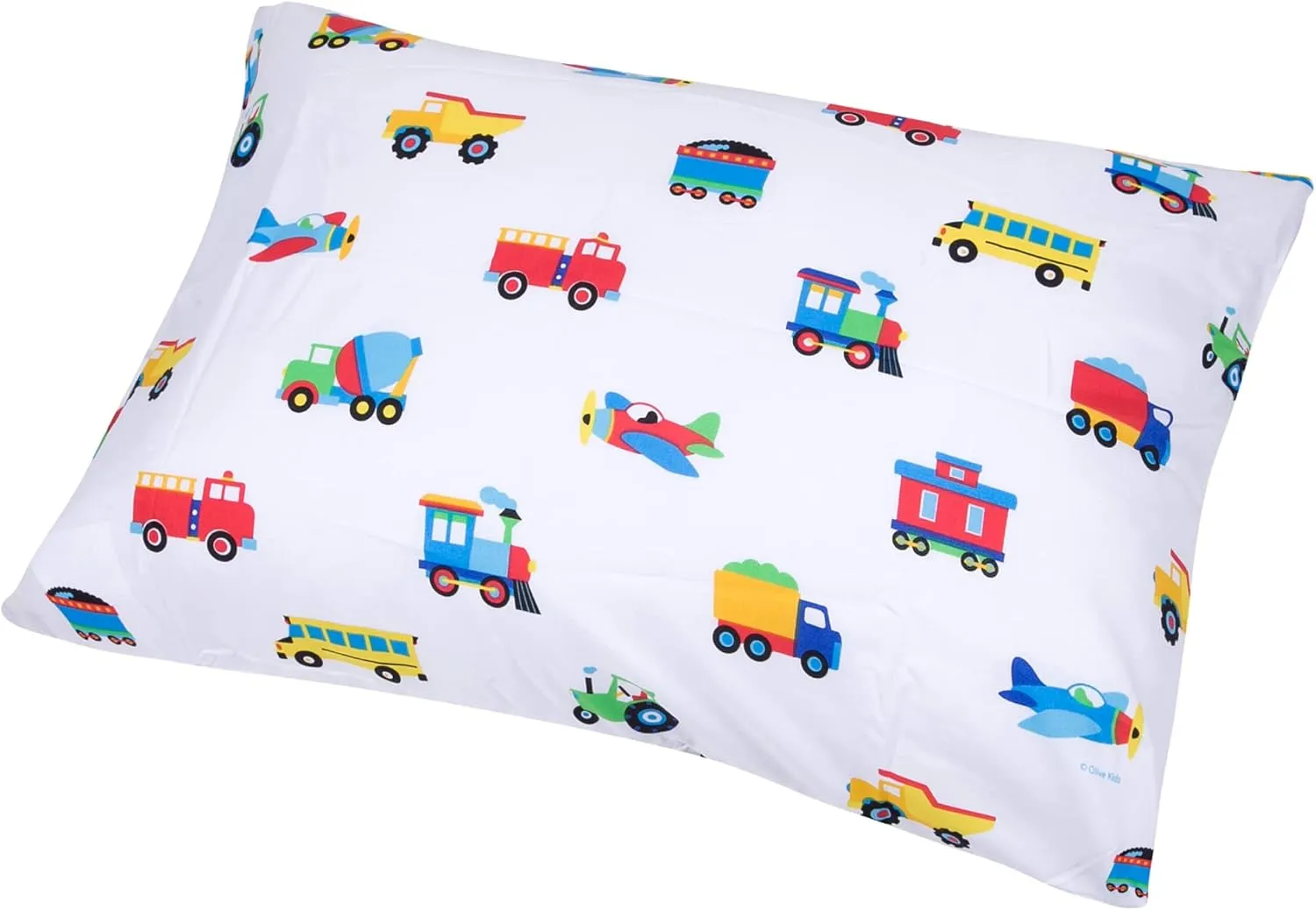 Wildkin Full Bed in a Bag – 7-Piece Microfiber Bedding Set with Comforter, Pillowcase & Sheets - Trains, Planes, and Trucks