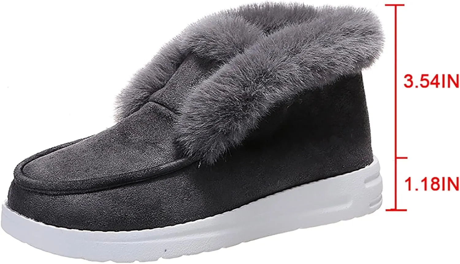 Winter Fur Lined Loafers for Womens Casual Canvas Slip on Soft Lightweight Flats Comfort Elastic Lace up Low Top Boat Shoes