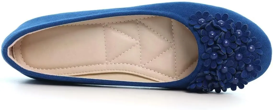 Women Classy Cute Bow-Knot Ballet Flats Round Toe Daily Cozy Comfort Slip on Flat Shoes