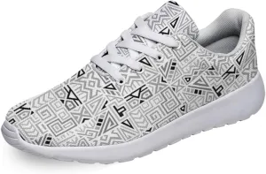 Women Men Geometric Shoes Personalited 3D Print Running Shoes Athletic Tennis Sneakers