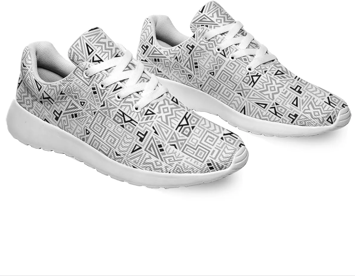 Women Men Geometric Shoes Personalited 3D Print Running Shoes Athletic Tennis Sneakers