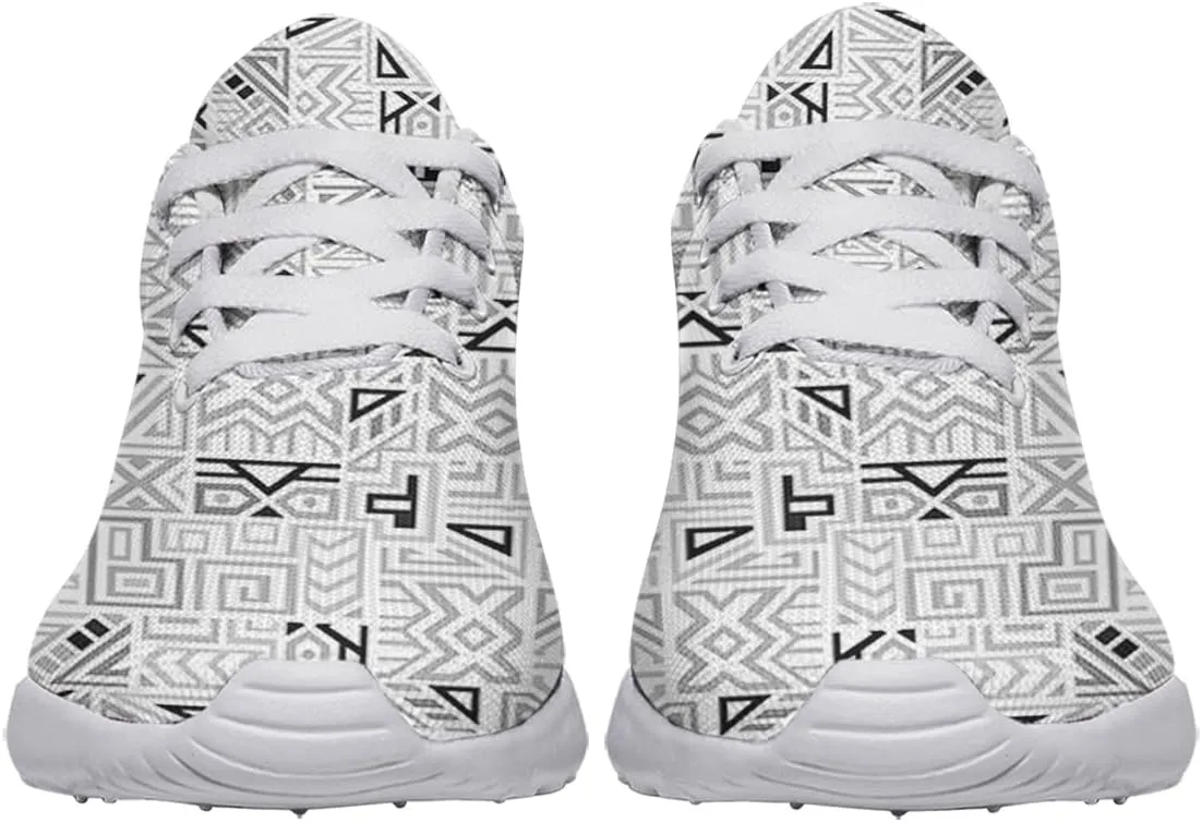 Women Men Geometric Shoes Personalited 3D Print Running Shoes Athletic Tennis Sneakers
