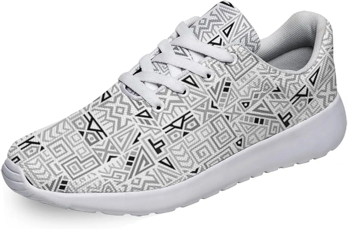 Women Men Geometric Shoes Personalited 3D Print Running Shoes Athletic Tennis Sneakers
