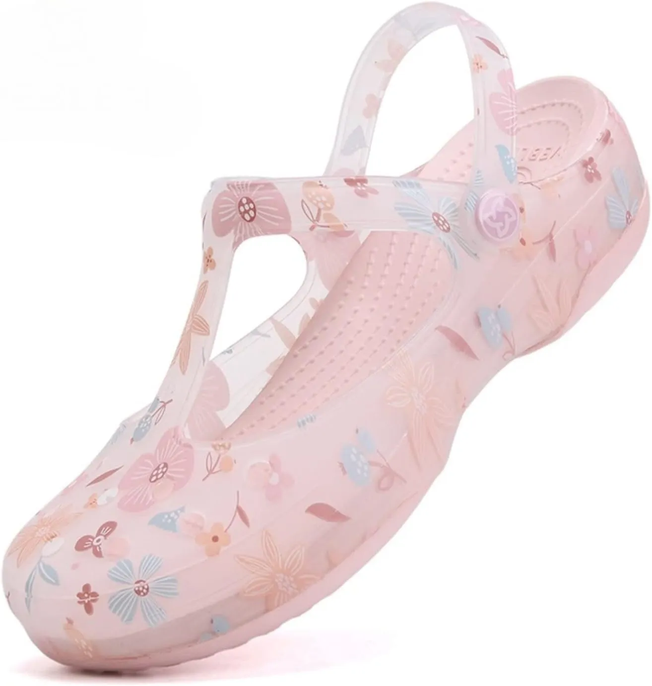 Women's Classic Garden Clogs,Thick-Soled Non-Slip Baotou Casual Slip-On Water Sandals,Lndoor and Outdoor Beach Slippers. (Pink,6.5)