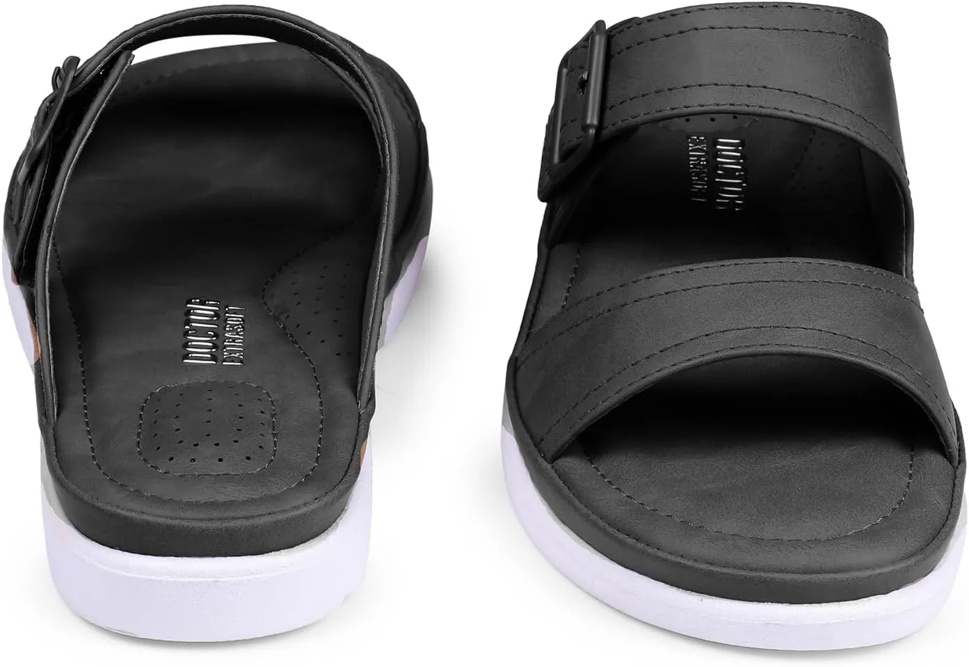 Womens Flat Memory Foam Slippers/Flip-Flops Fashion Stylish Casual Comfortable Diabetic Orthopedic Lightweight Synthetic Slip-on Sandals with Adjustable Buckle for Girls/Ladies D-631