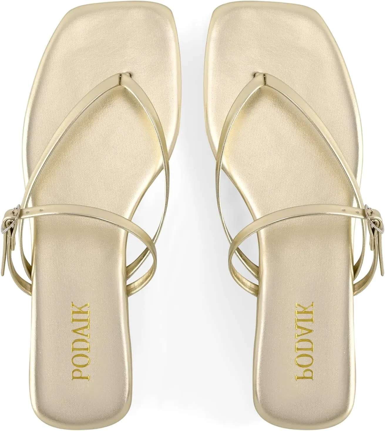 Women's Flip Flops Flat Sandals for Women Sumer Beach Thong Fashion Square Toe Slip On Slides