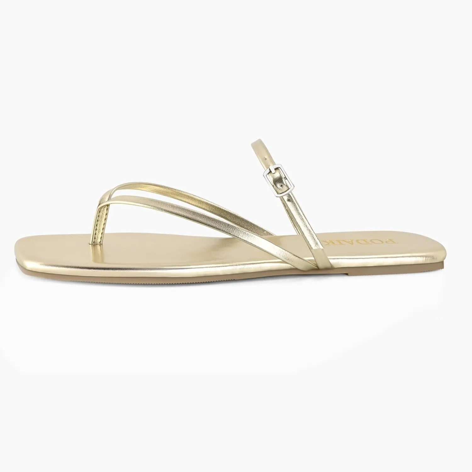 Women's Flip Flops Flat Sandals for Women Sumer Beach Thong Fashion Square Toe Slip On Slides
