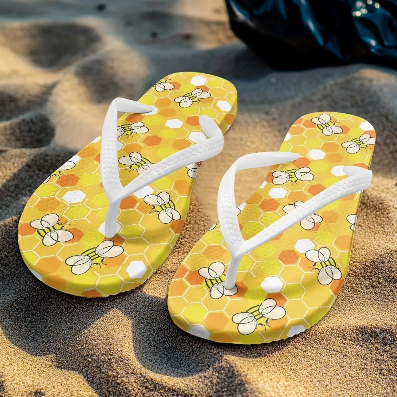 Womens Flip Flops Ladies Non Slip Sandals Lightweight Stylish Shower Shoes Yoga Mat for Summer