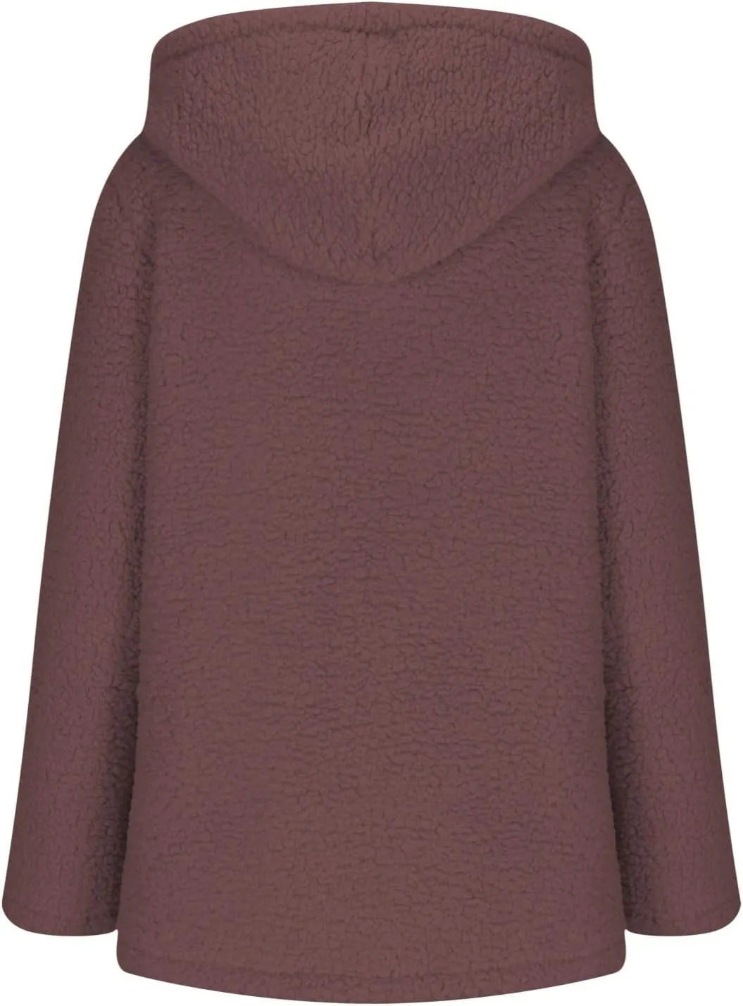 Women'S Fuzzy Fleece Hooded Cardigan 2024 Winter Jacket Long Sleeve Soft Open Front Outerwear Coat With Pockets