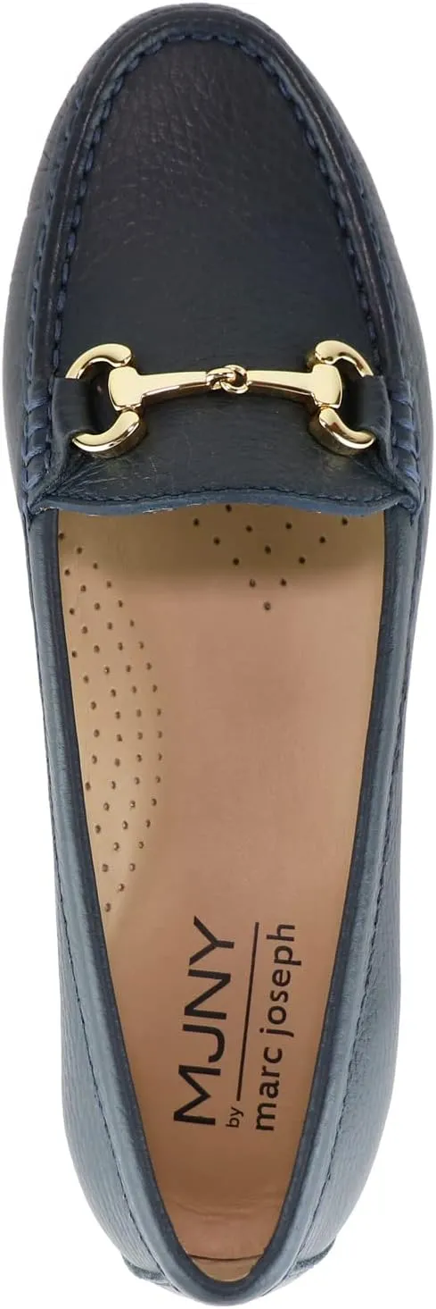 Women's Genuine Leather Slip on Buckle Loafer