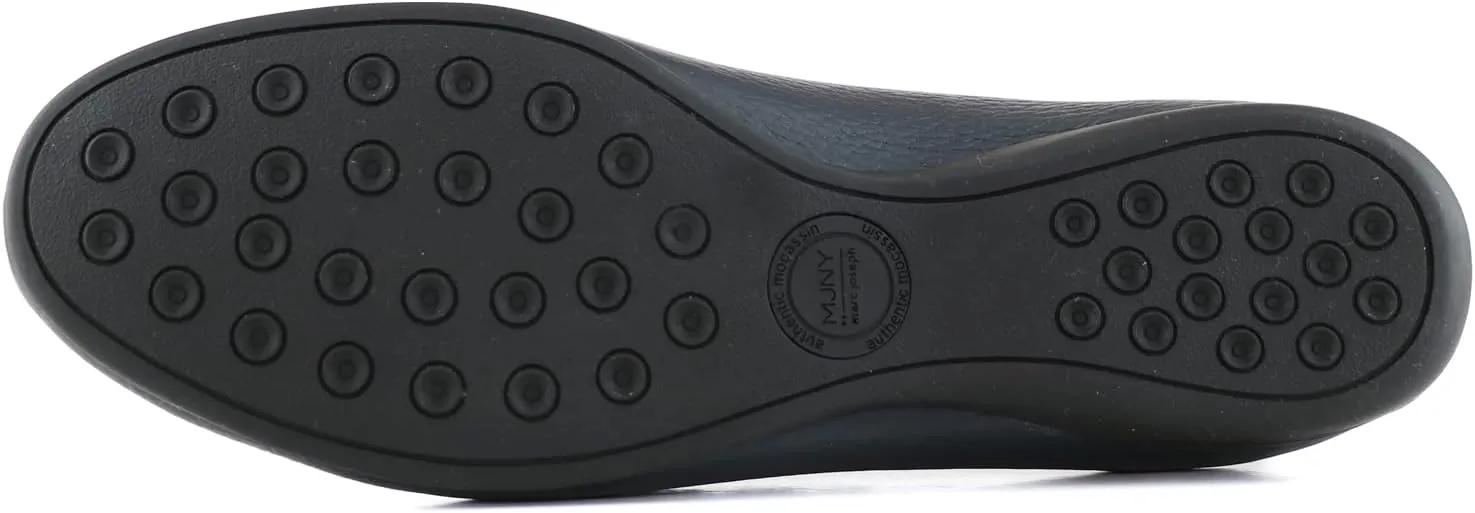 Women's Genuine Leather Slip on Buckle Loafer