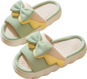Women's linen slippers. Comfortable linen slippers. Non-slip tread pattern on the sole. Highly elastic and soft sponge for stylish skin-friendliness.
