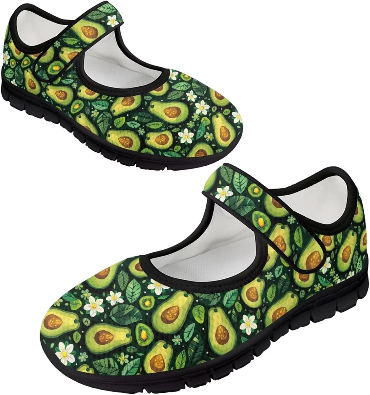 Womens Mary Jane Sneakers Breathable Mesh Casual Shoes Lightweight Non Slip Comfort Flats for Walking Tennis